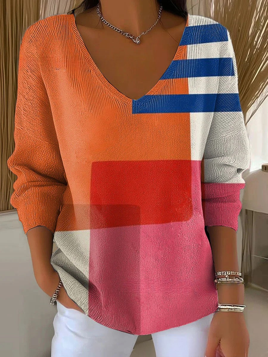 Lunessa – Premium blød strikpullover med V-udskæring