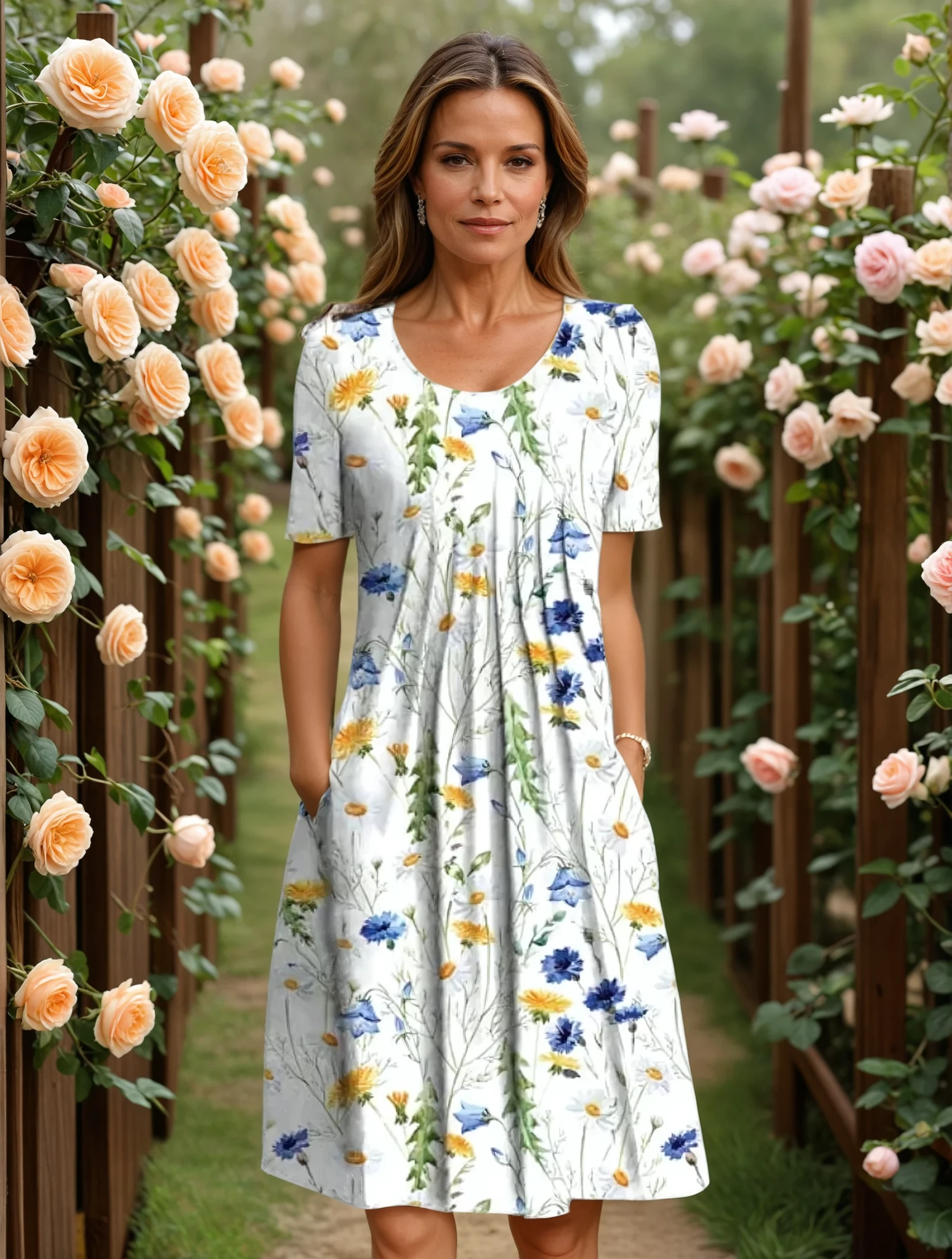 Marga | Elegant Midi Kjole til Enhver Lejlighed