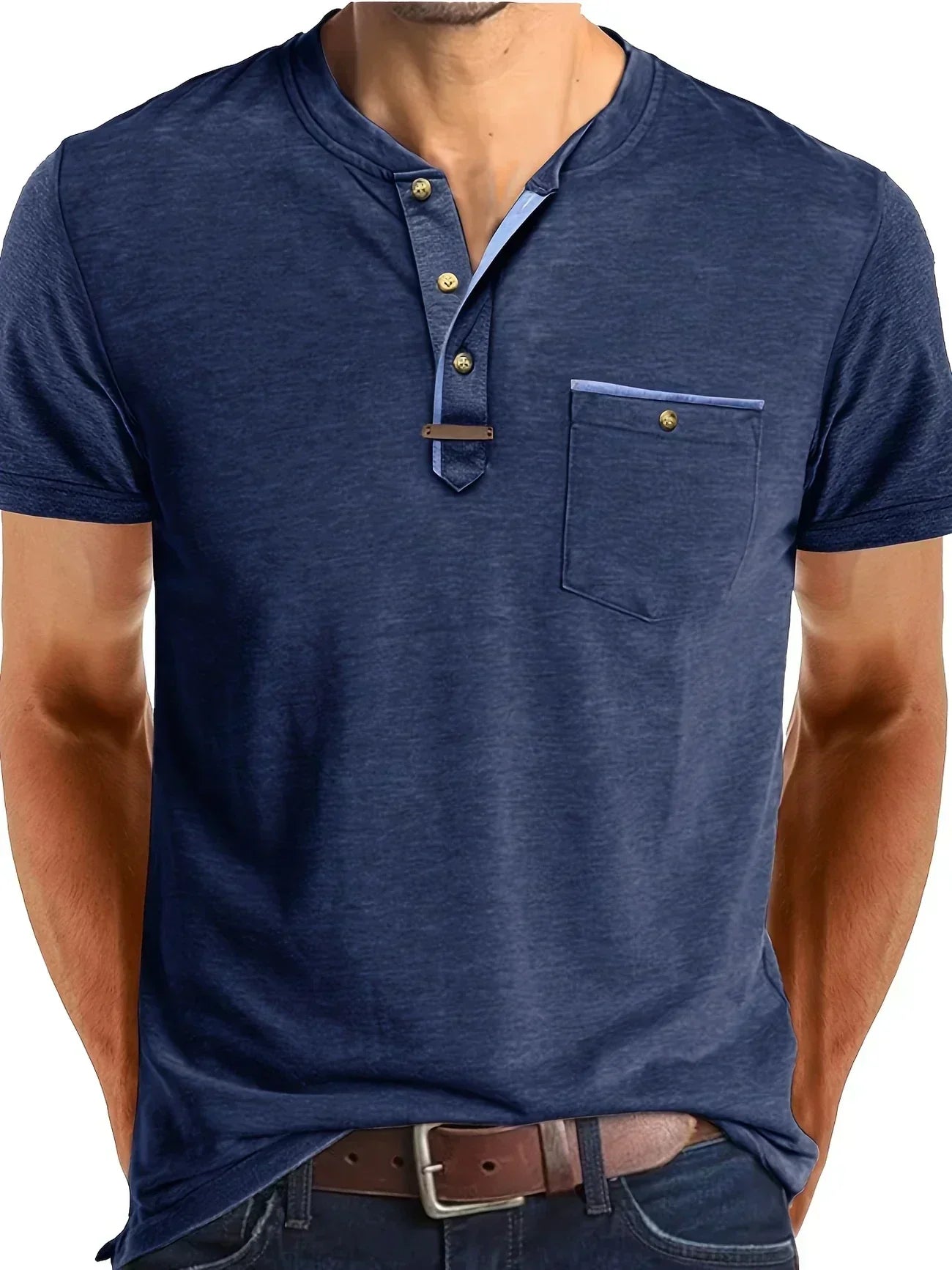 Savrani™ | Elegant t-shirt med rund hals og lomme
