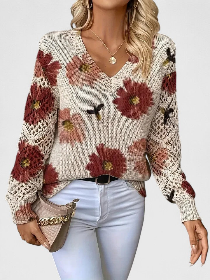 Aurélie | Elegant sweater med blomsterdesign