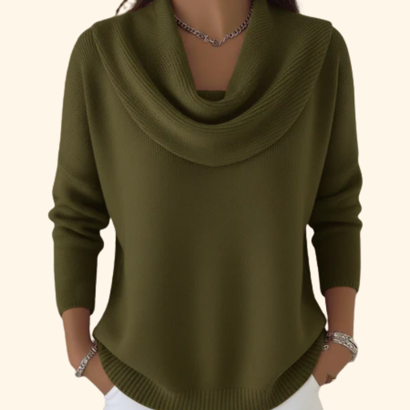 Avalisse – Weicher Strickpullover mit schickem Kragen