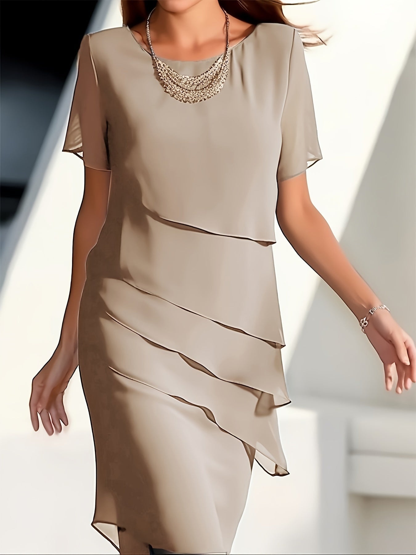 Celina | Elegant Chiffon Kjole