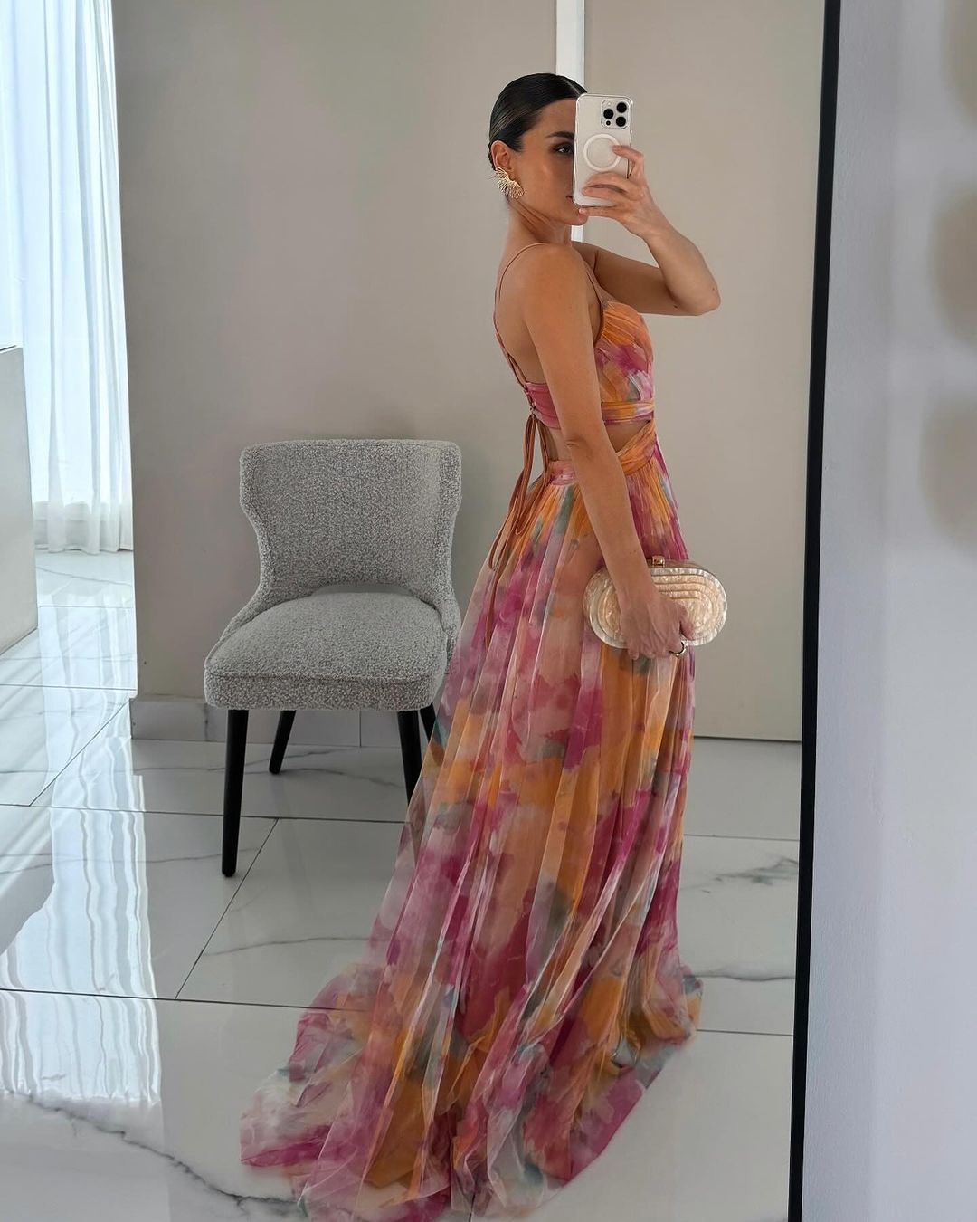 Giselle - Charmerende Maxi Kjole med Blomsterprint