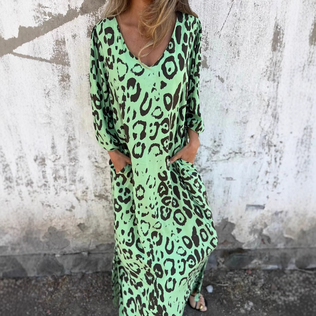 Denise | Kjole med leopardmønster