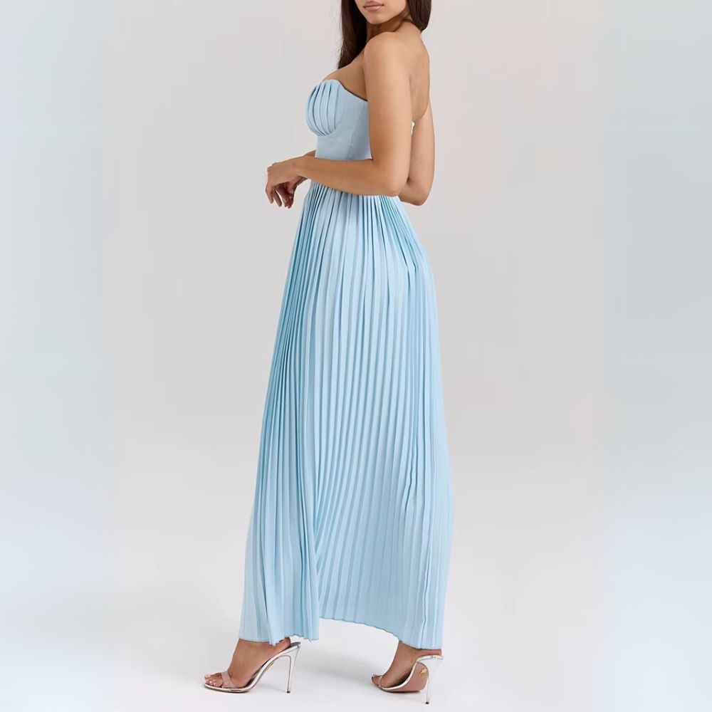 Kalinda | Elegant Plisseret Kjole