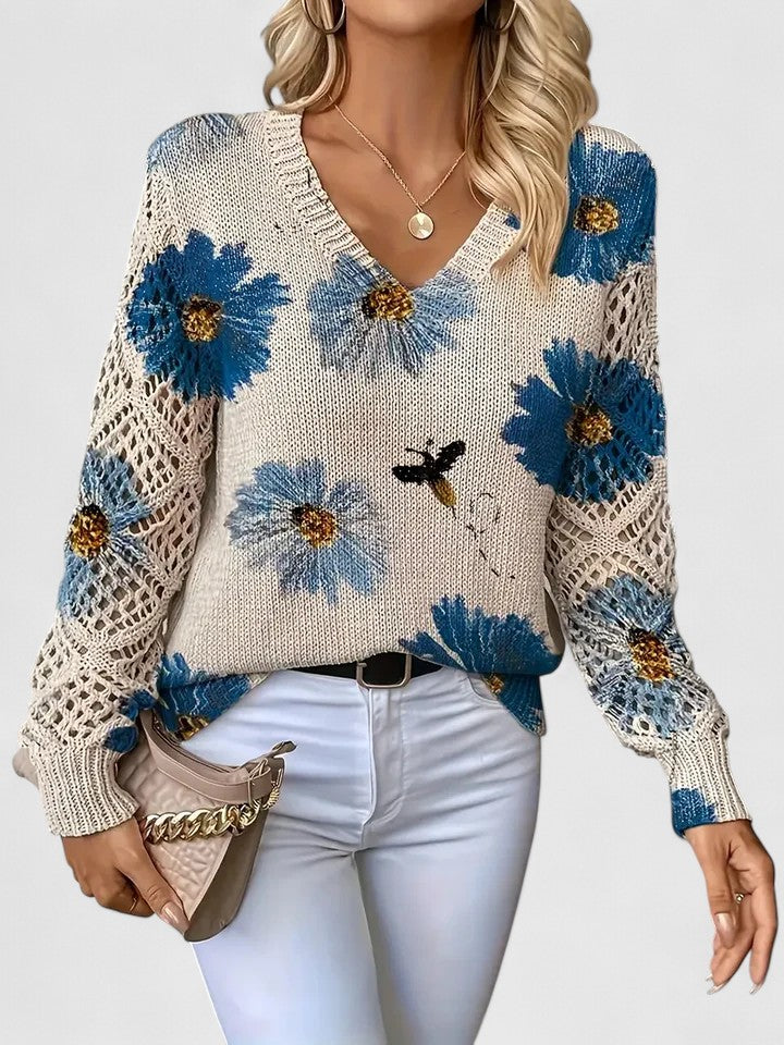 Aurélie | Elegant sweater med blomsterdesign