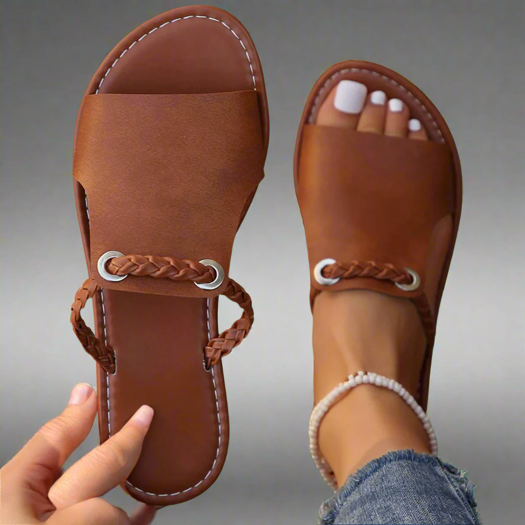 Katelina | Håndlavede flade sandaler