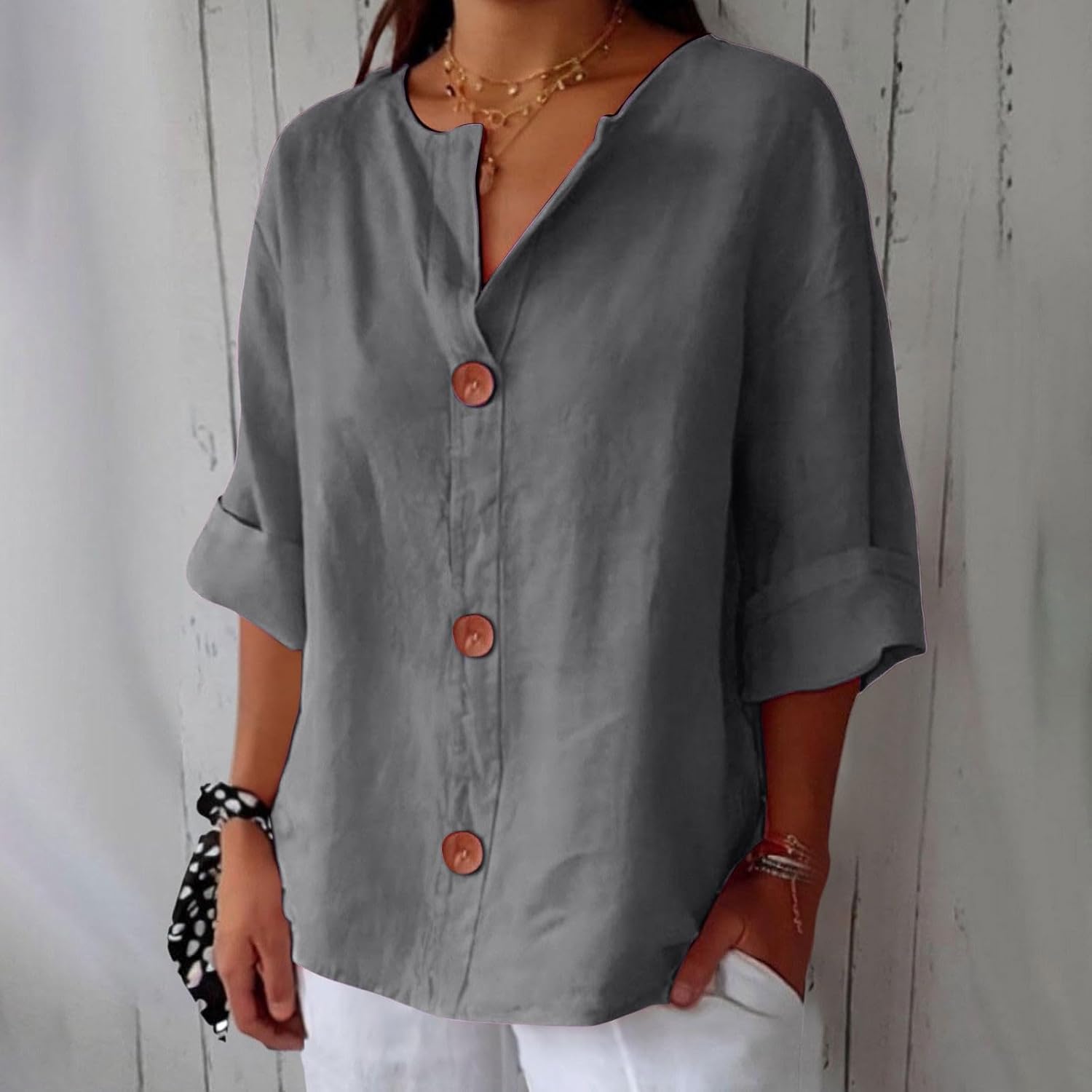 Clara™ | Løs Linnedbluse
