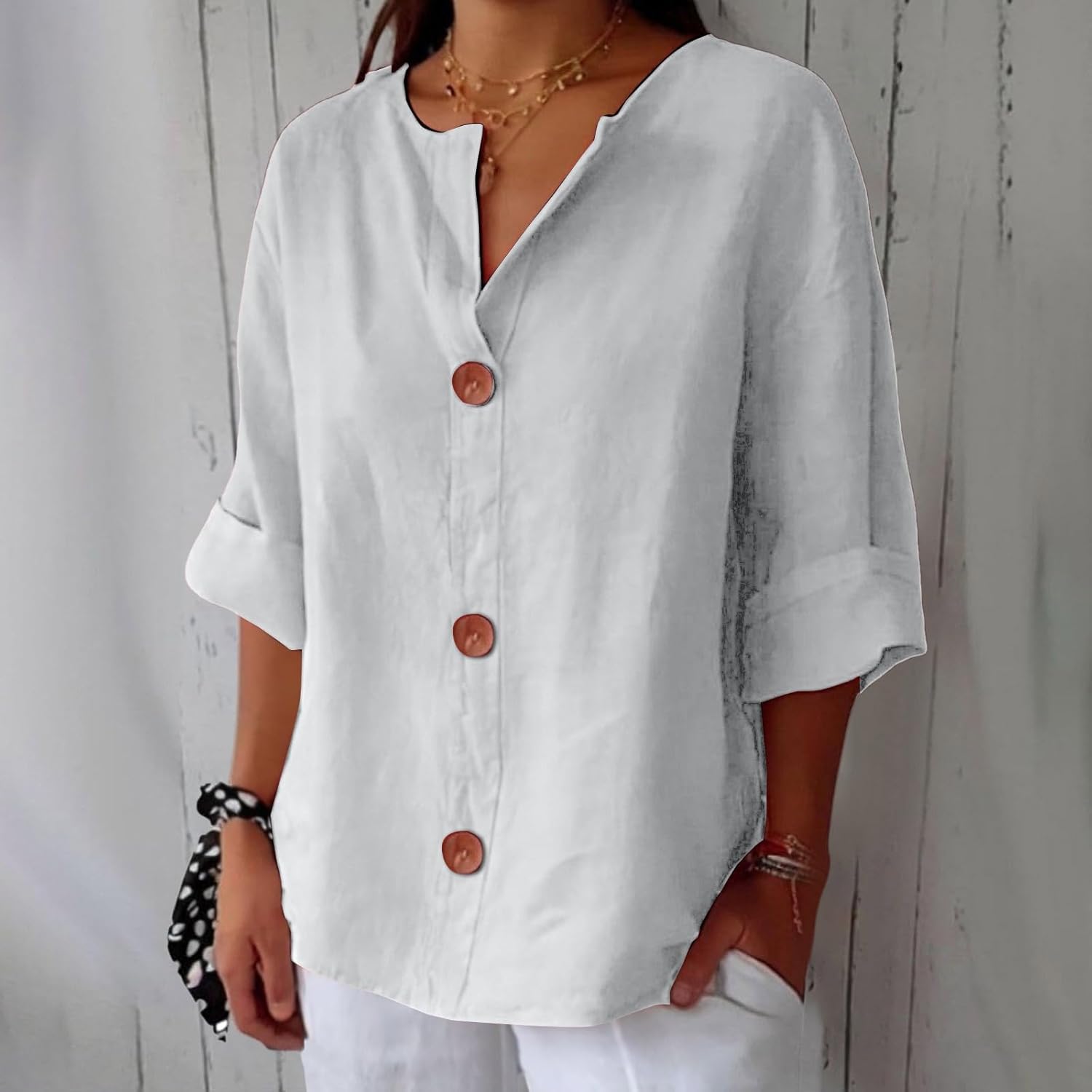 Clara™ | Løs Linnedbluse