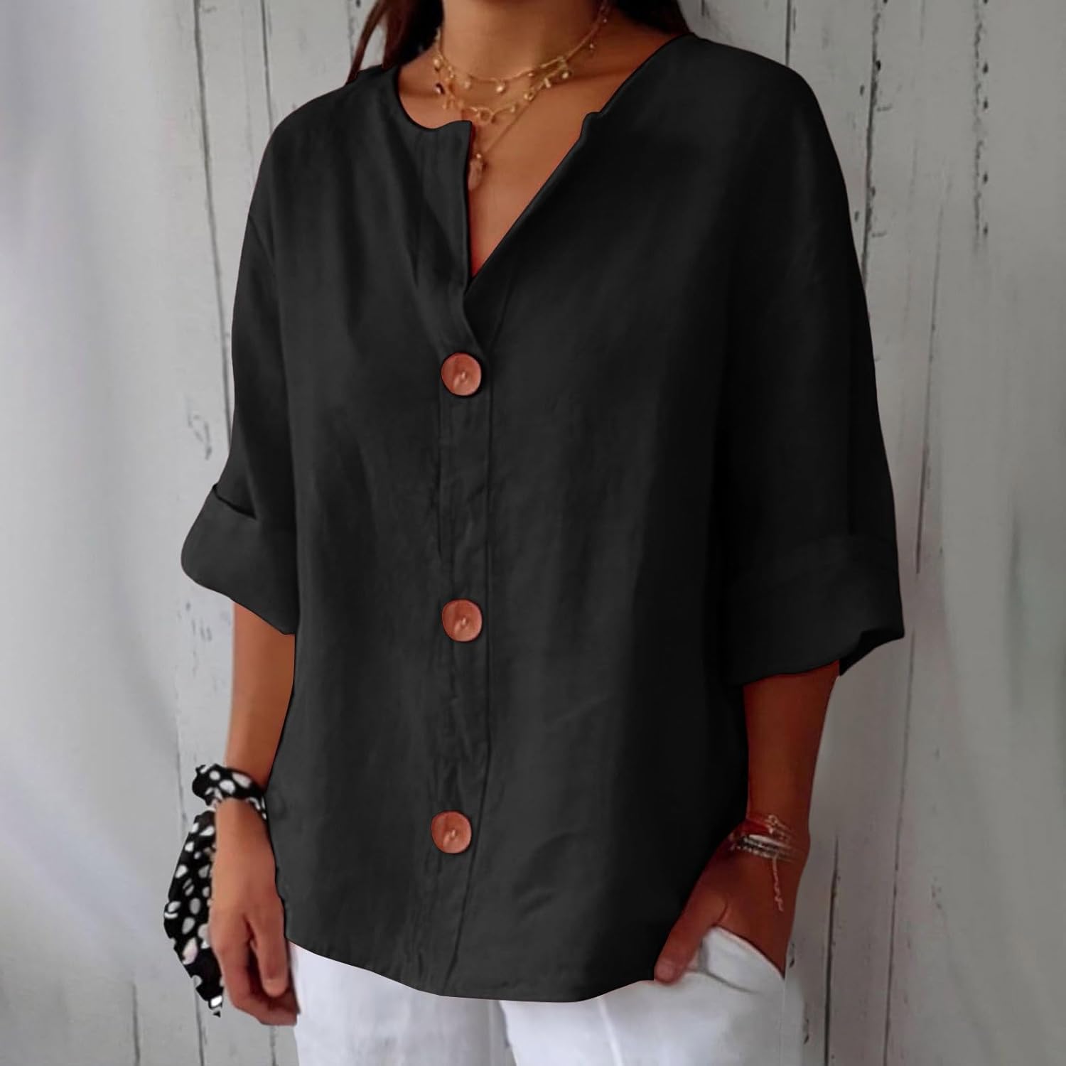 Clara™ | Løs Linnedbluse