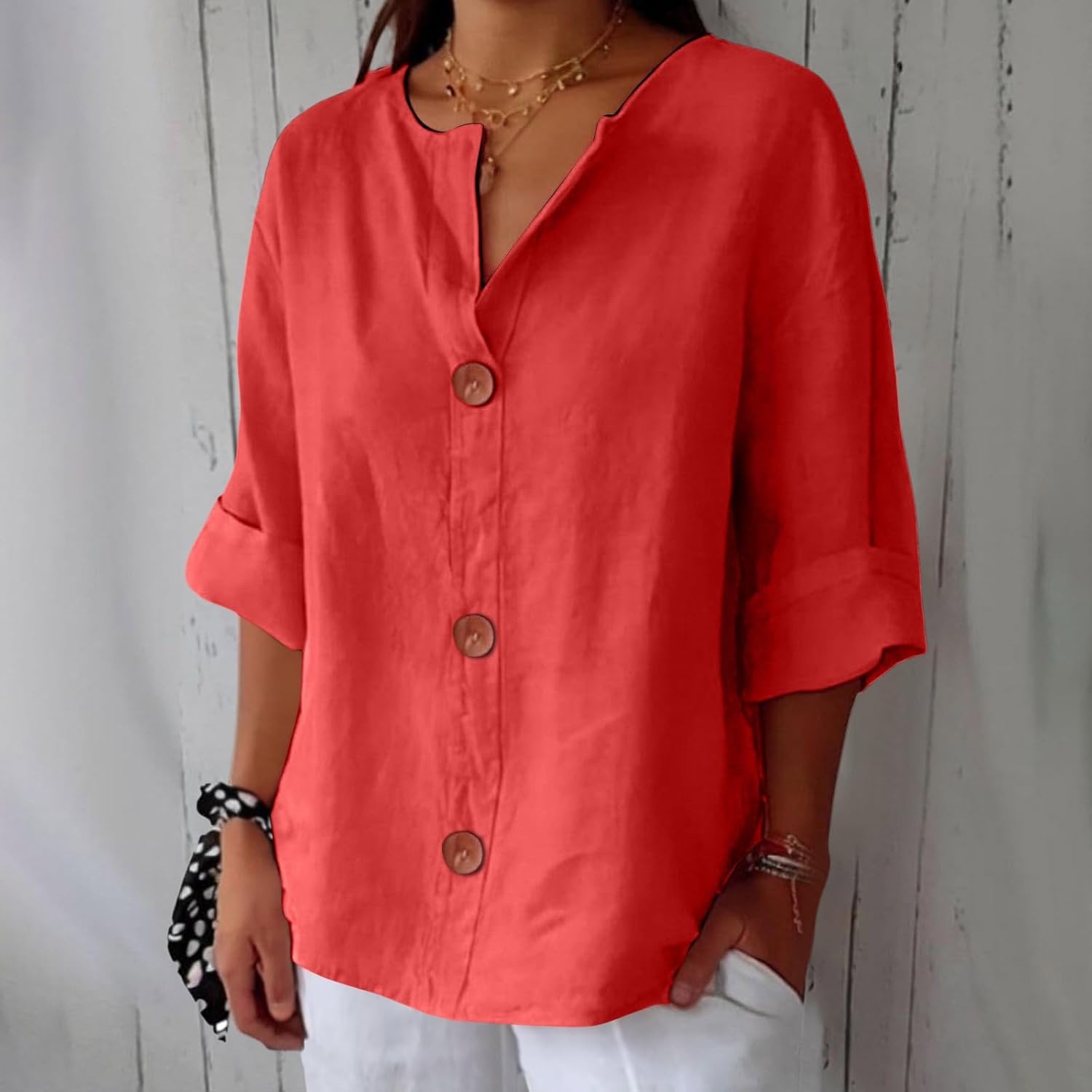 Clara™ | Løs Linnedbluse