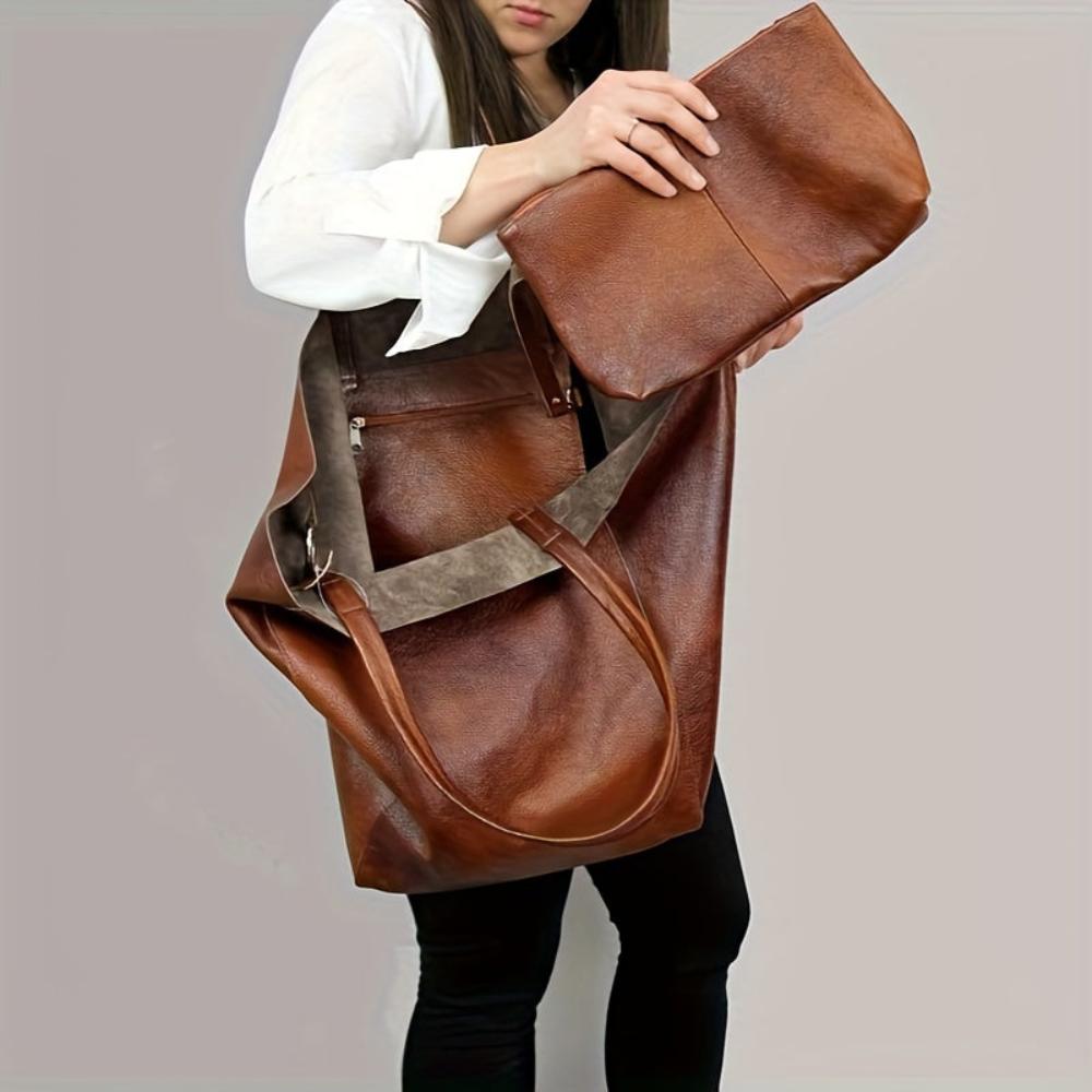 Renee | Stor Vintage Skuldertaske