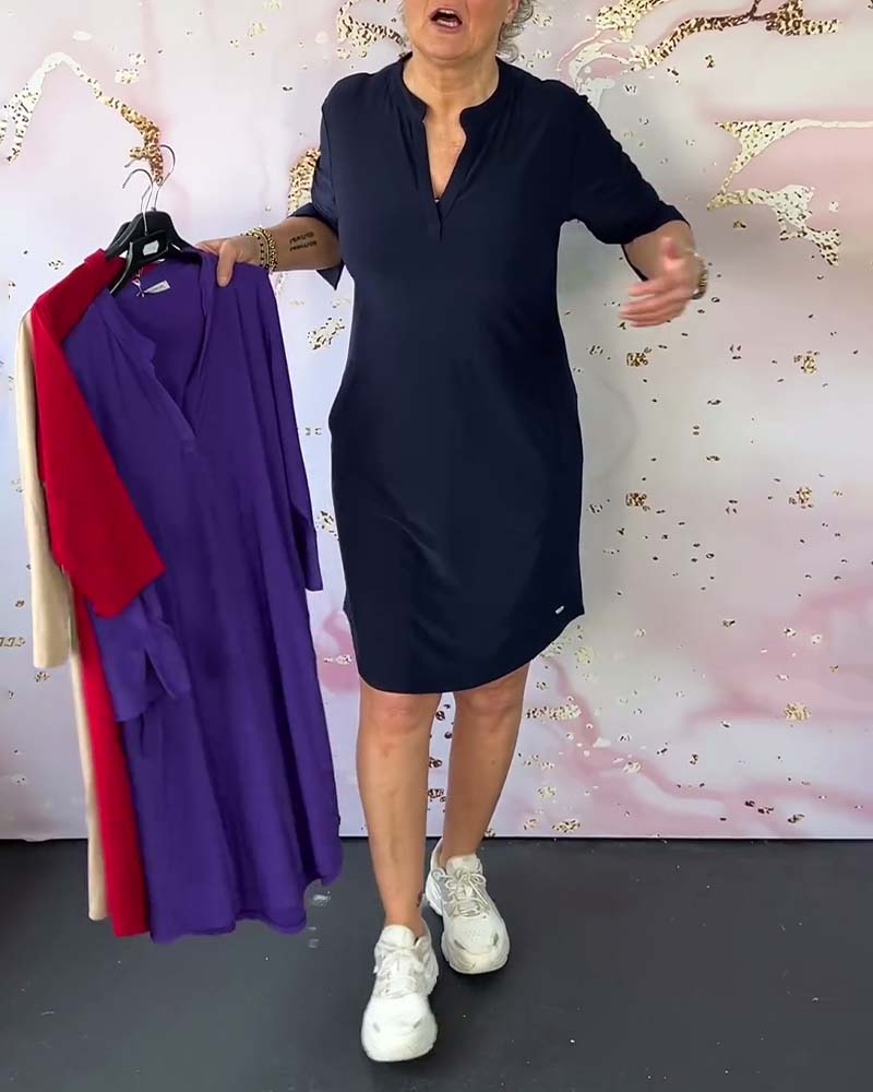 Hanne | Elegant Kjole med V-hals