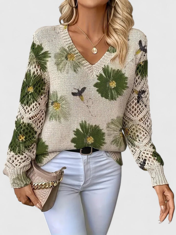 Aurélie | Elegant sweater med blomsterdesign