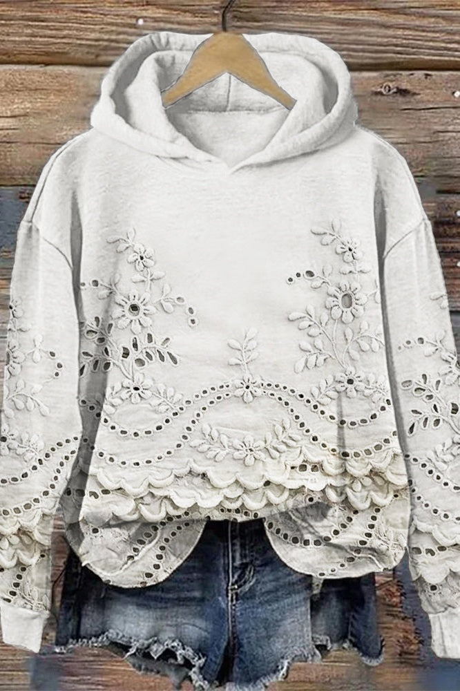 Sweater med hætte og blonde Prato