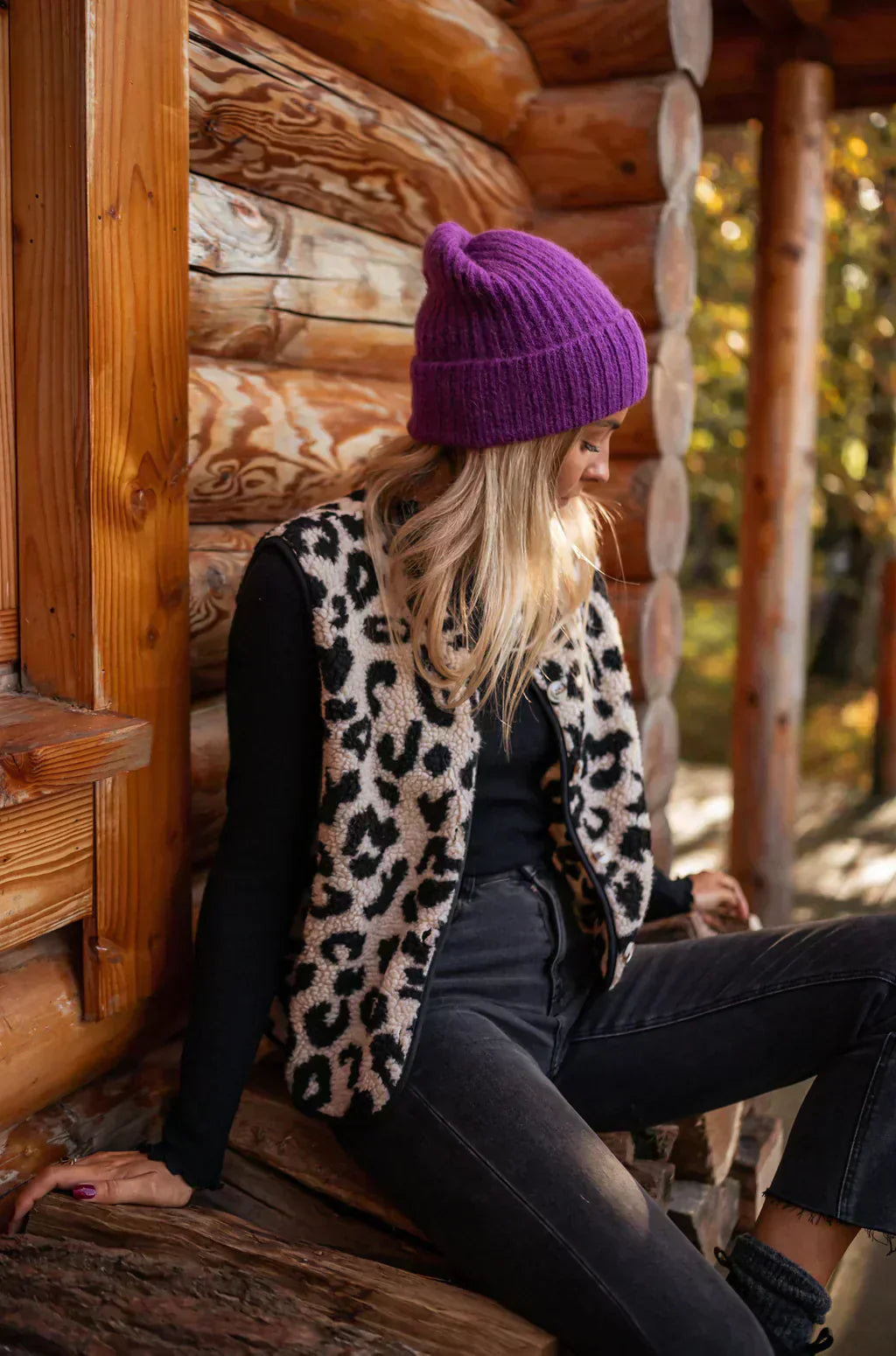 Leana | Vest med Panterprint