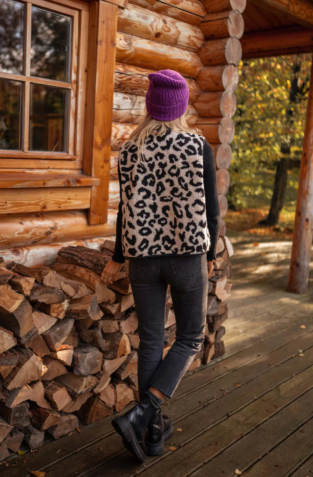 Leana | Vest med Panterprint