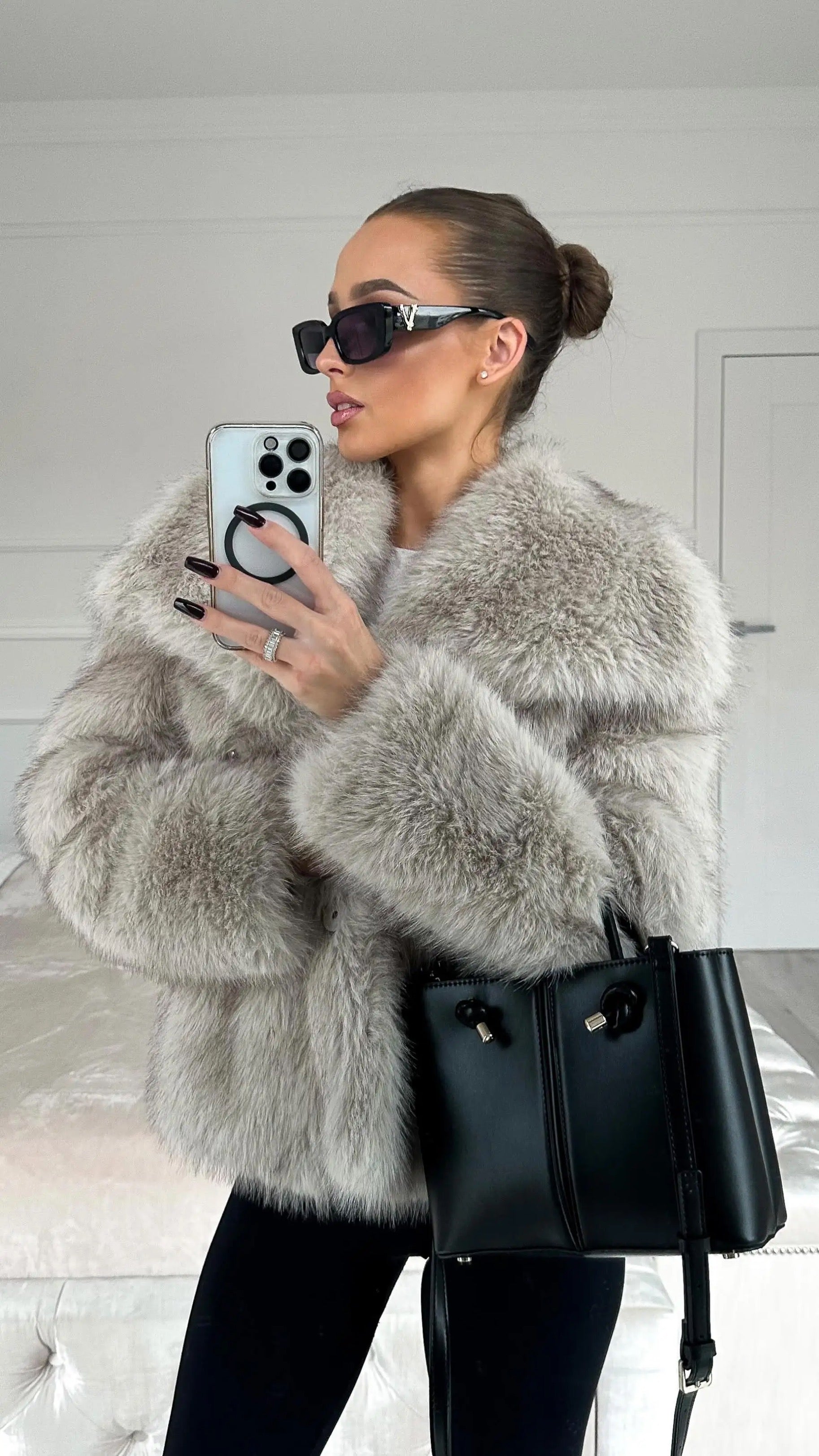 Alena | Elegant Jakke i Syntetisk Pels