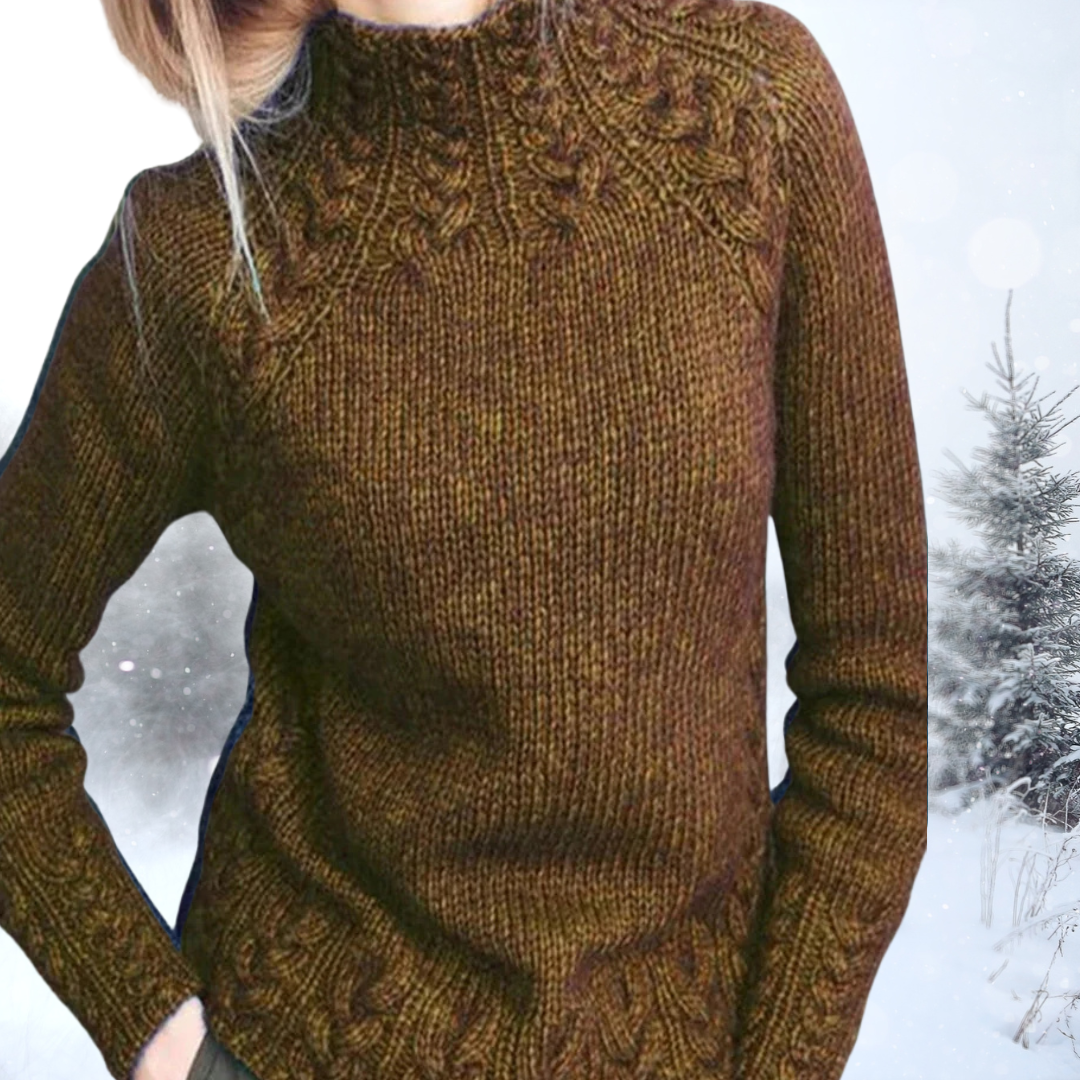 Bernadette | Vintage sweater med høj krave