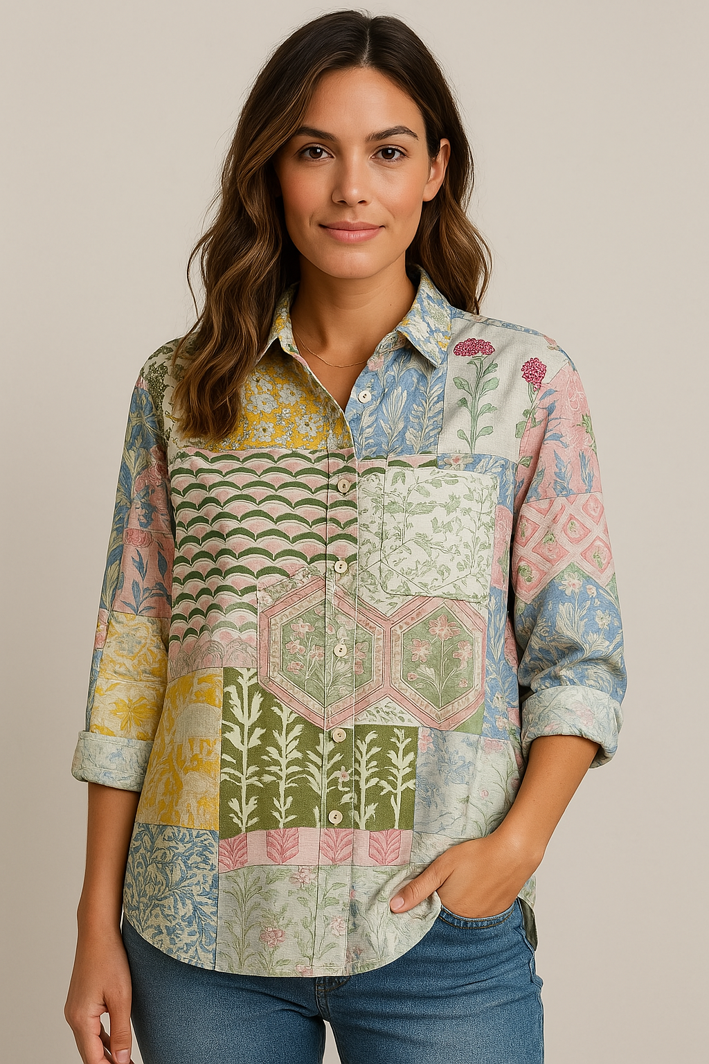 Natasha | Elegant Blomsterbluse