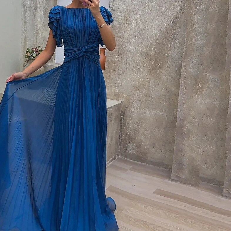 Liese - Elegant Farverig Aftenkjole