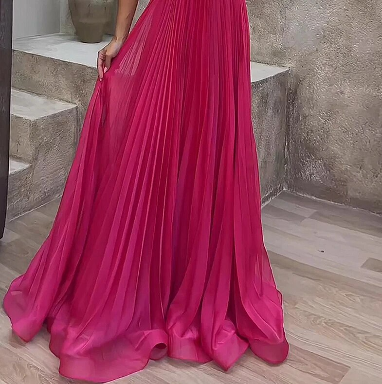 Liese - Elegant Farverig Aftenkjole