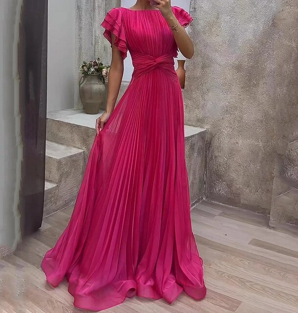 Liese - Elegant Farverig Aftenkjole