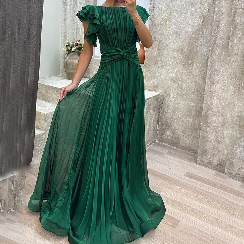 Liese - Elegant Farverig Aftenkjole