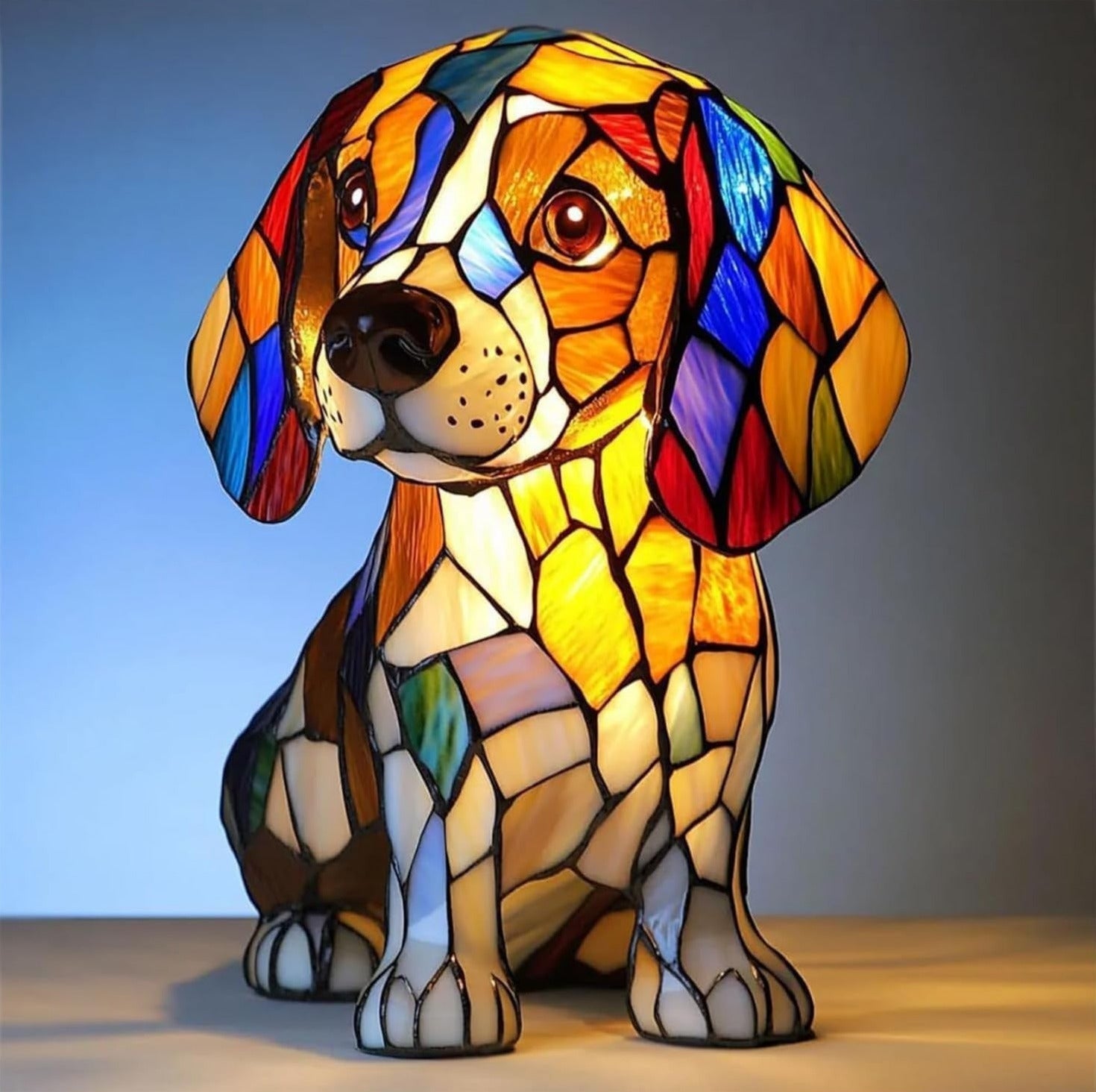 Coco | Lampe til hunden Magisk i farvet glas
