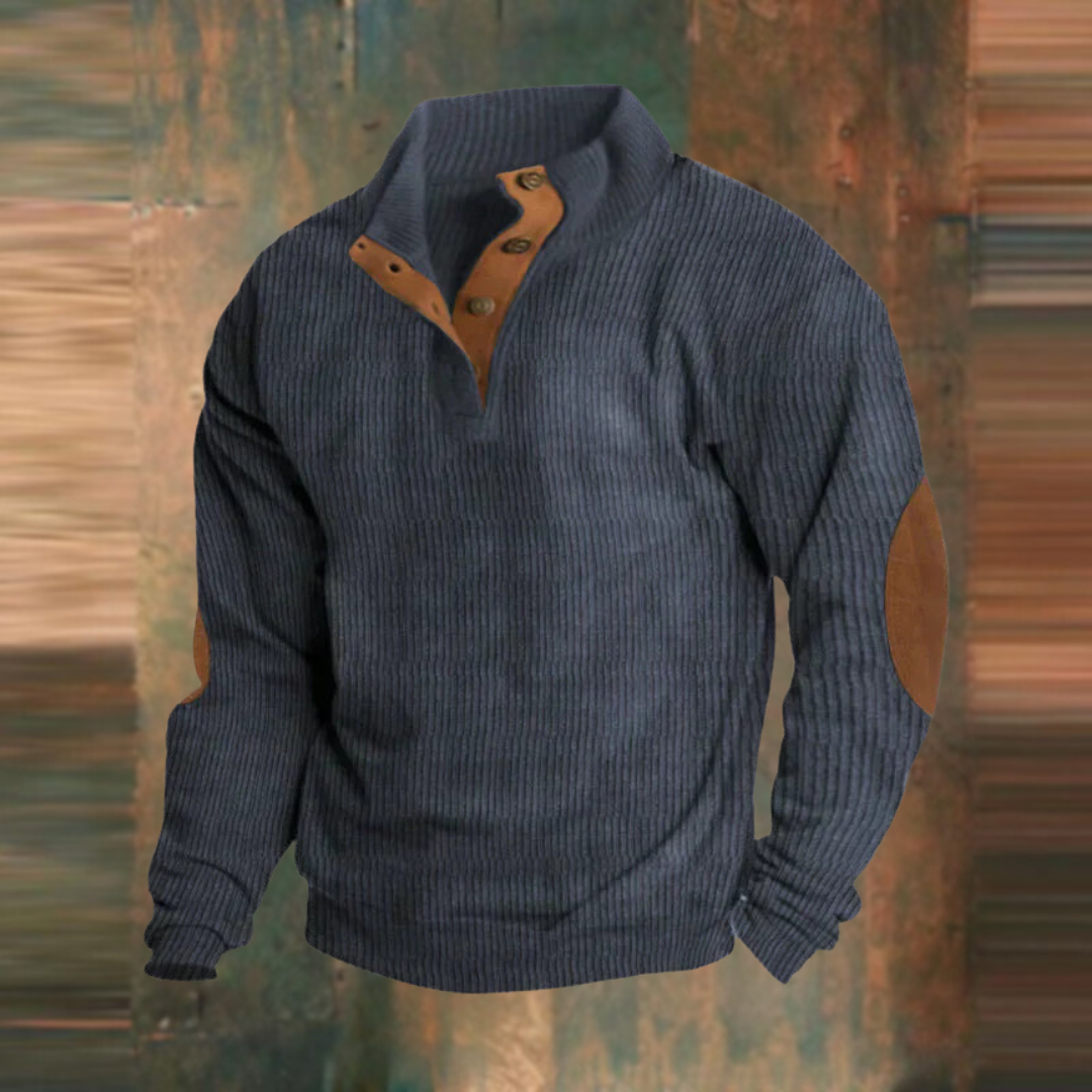 Sweater med høj krave og lange ærmer