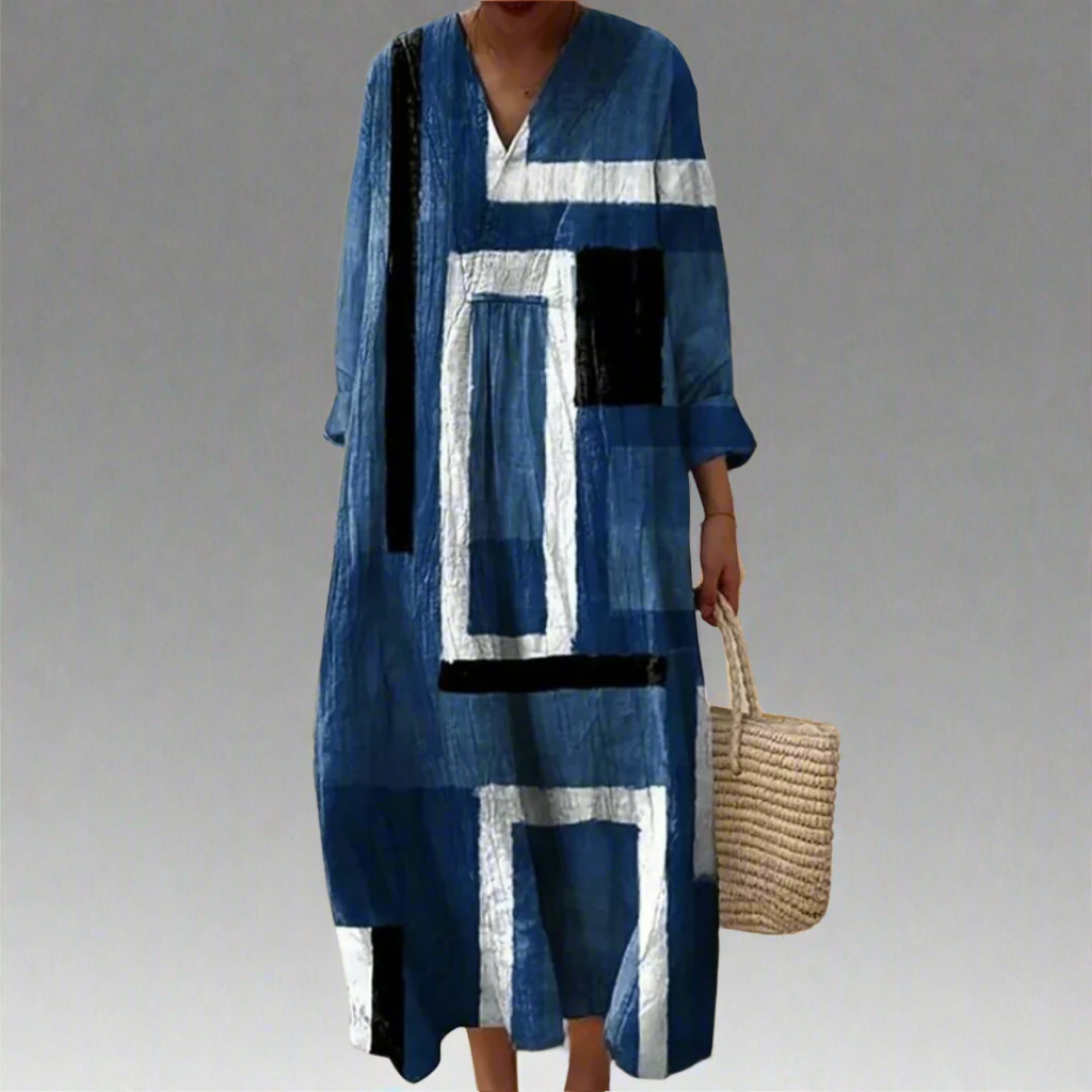 Leah™ | Elegant Geometrisk Kjole