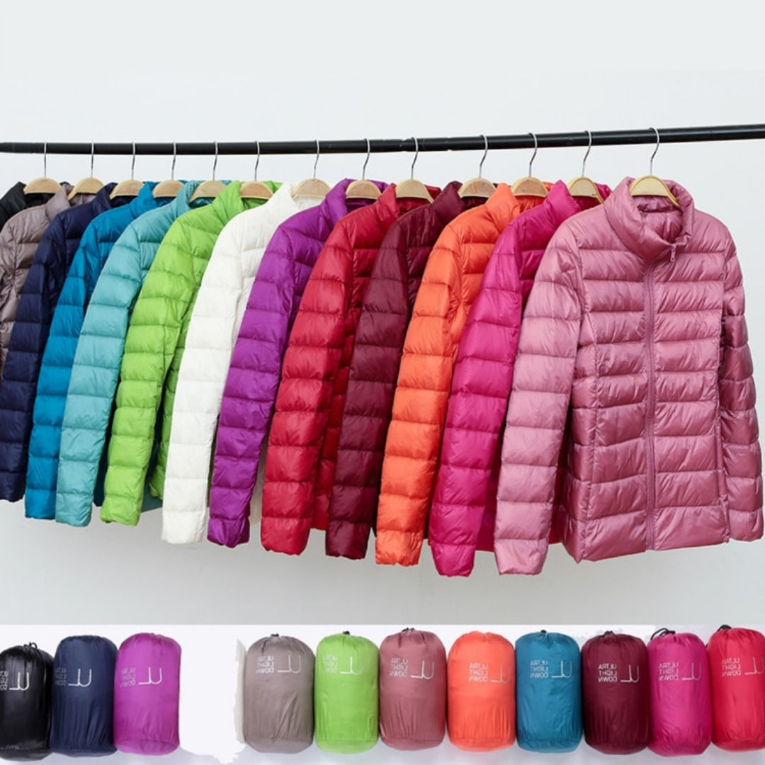 Myra™ | Ultralet dunjakke med raffinerede folder