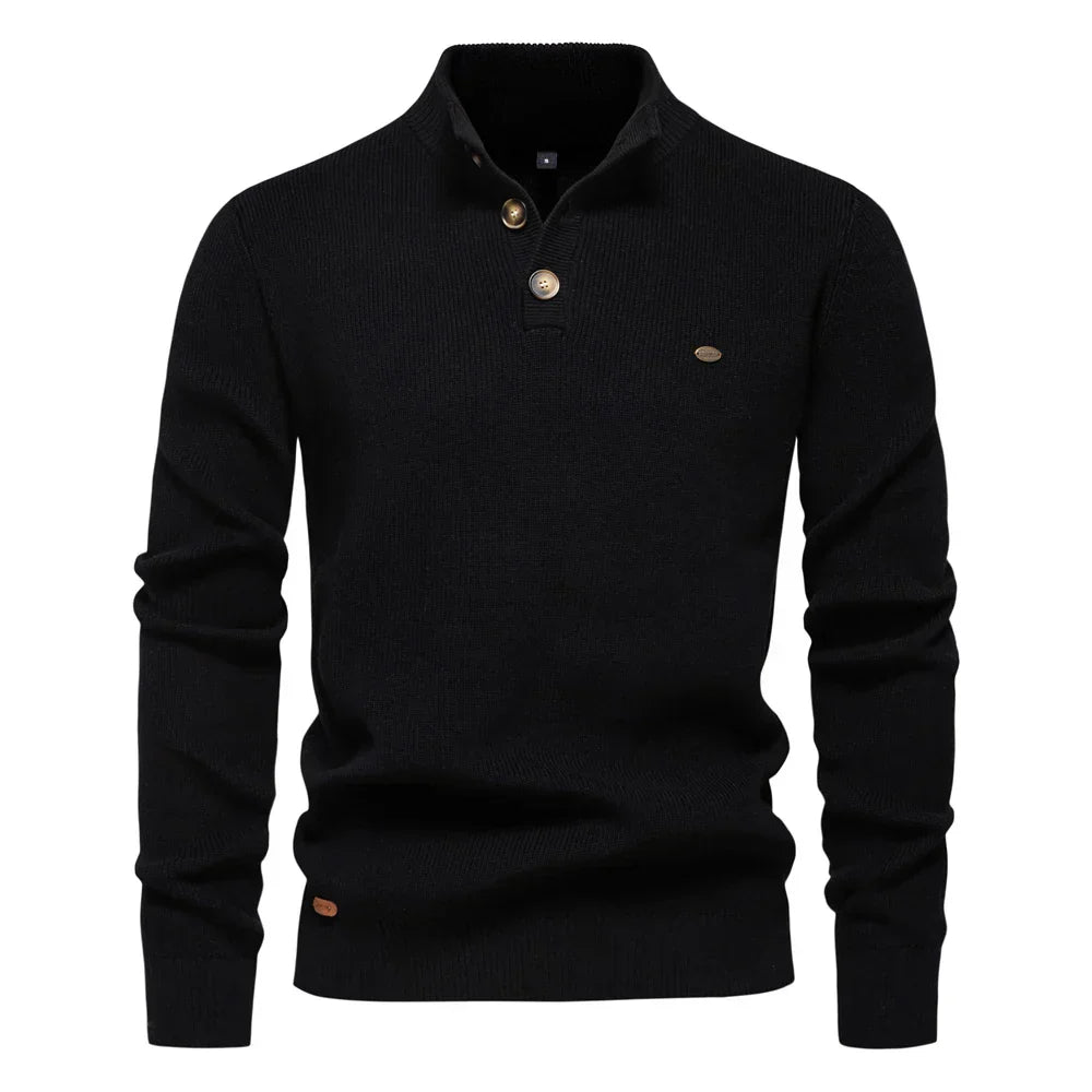 Damien™ | Elegant Højhalset Sweater