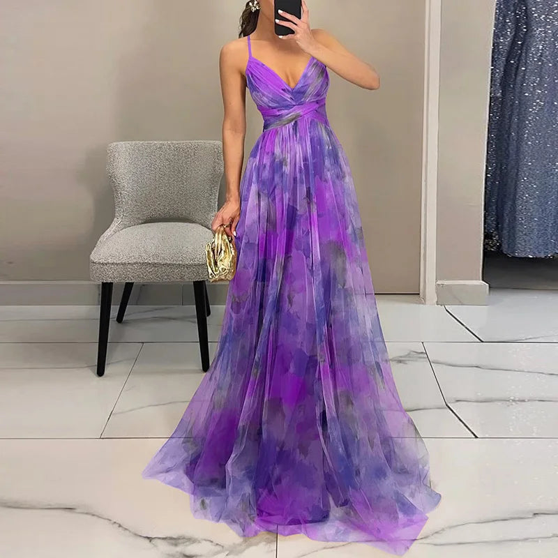 Giselle - Charmerende Maxi Kjole med Blomsterprint