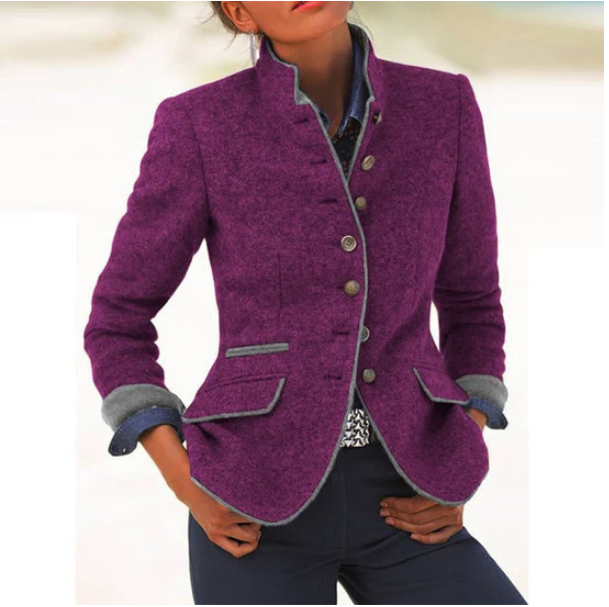 Valeria | Elegant blazer med høj krave