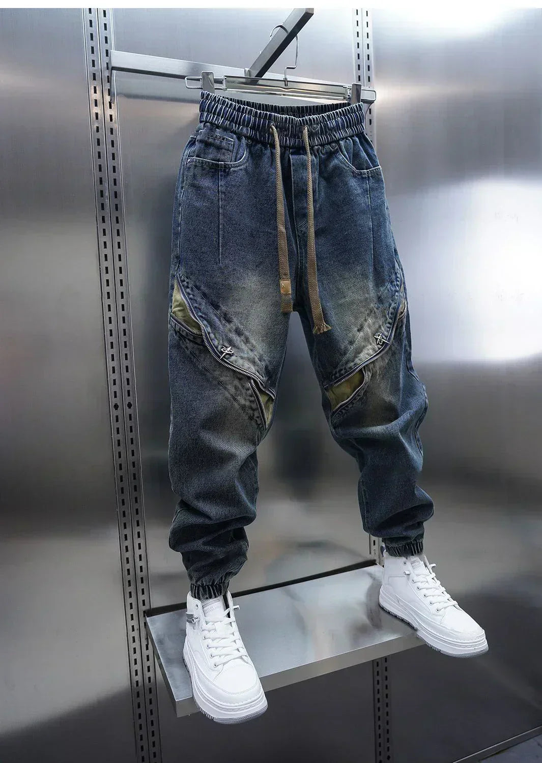 Laurent™ | Baggy Denim Bukser med Bælte