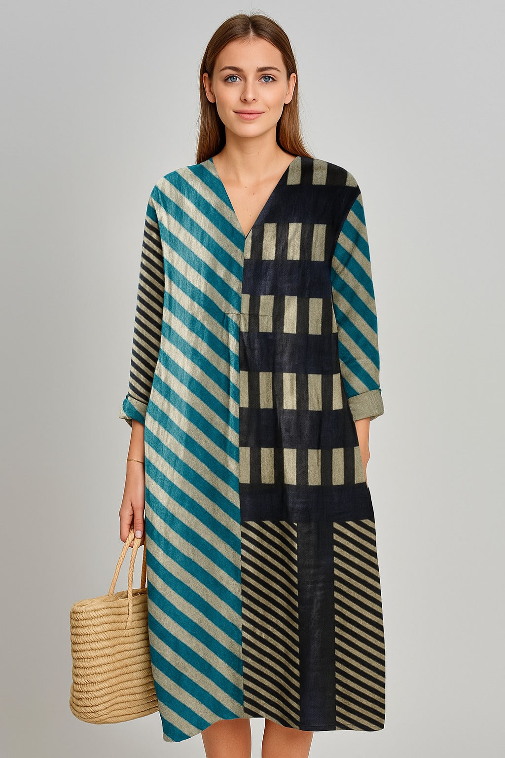 Elissa™ | Elegant Geometrisk Kjole