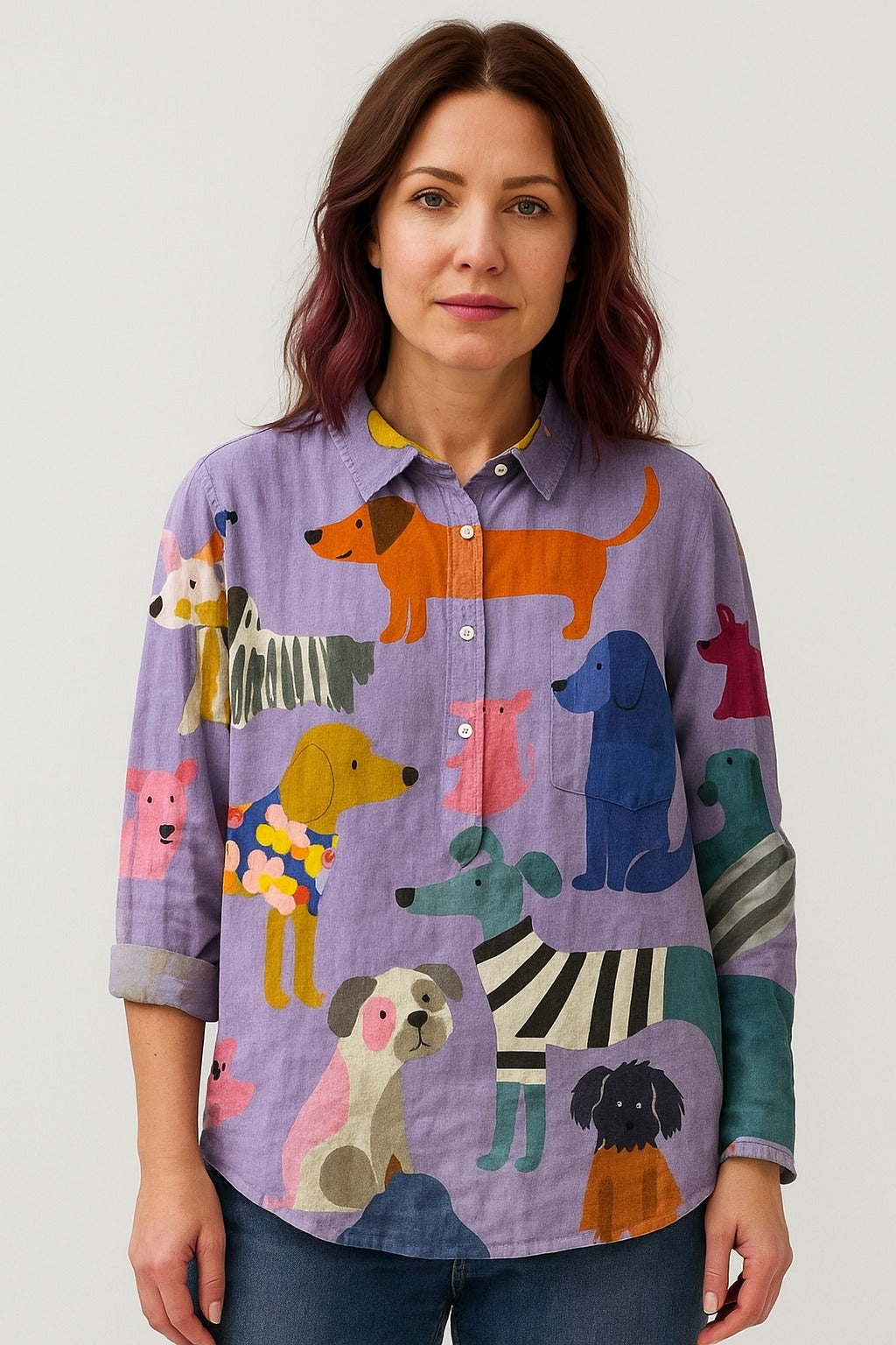 Mary Jane® | Eksklusiv Damebluse med Hundemotiv
