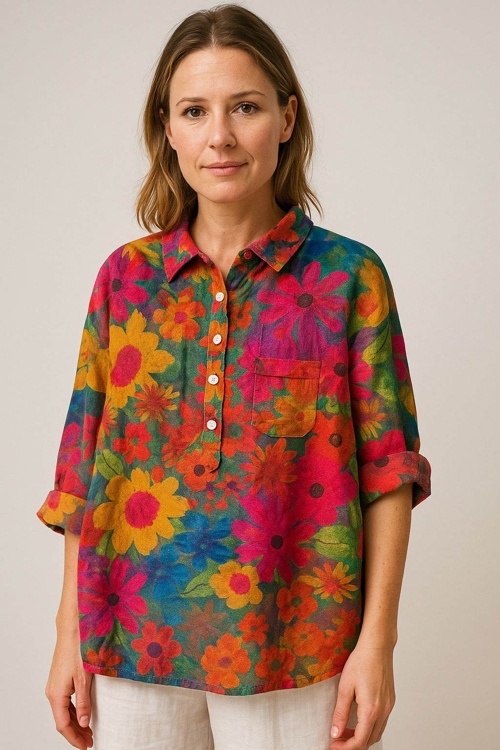 Mary Jane® | Klassisk Blomster Bluse