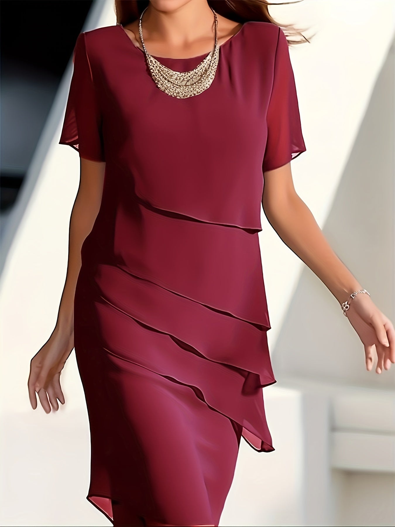 Celina | Elegant Chiffon Kjole