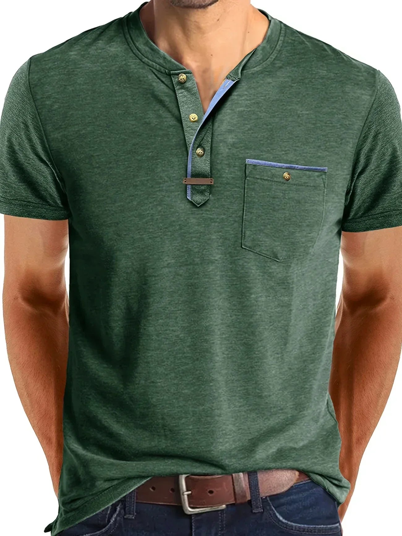 Savrani™ | Elegant t-shirt med rund hals og lomme