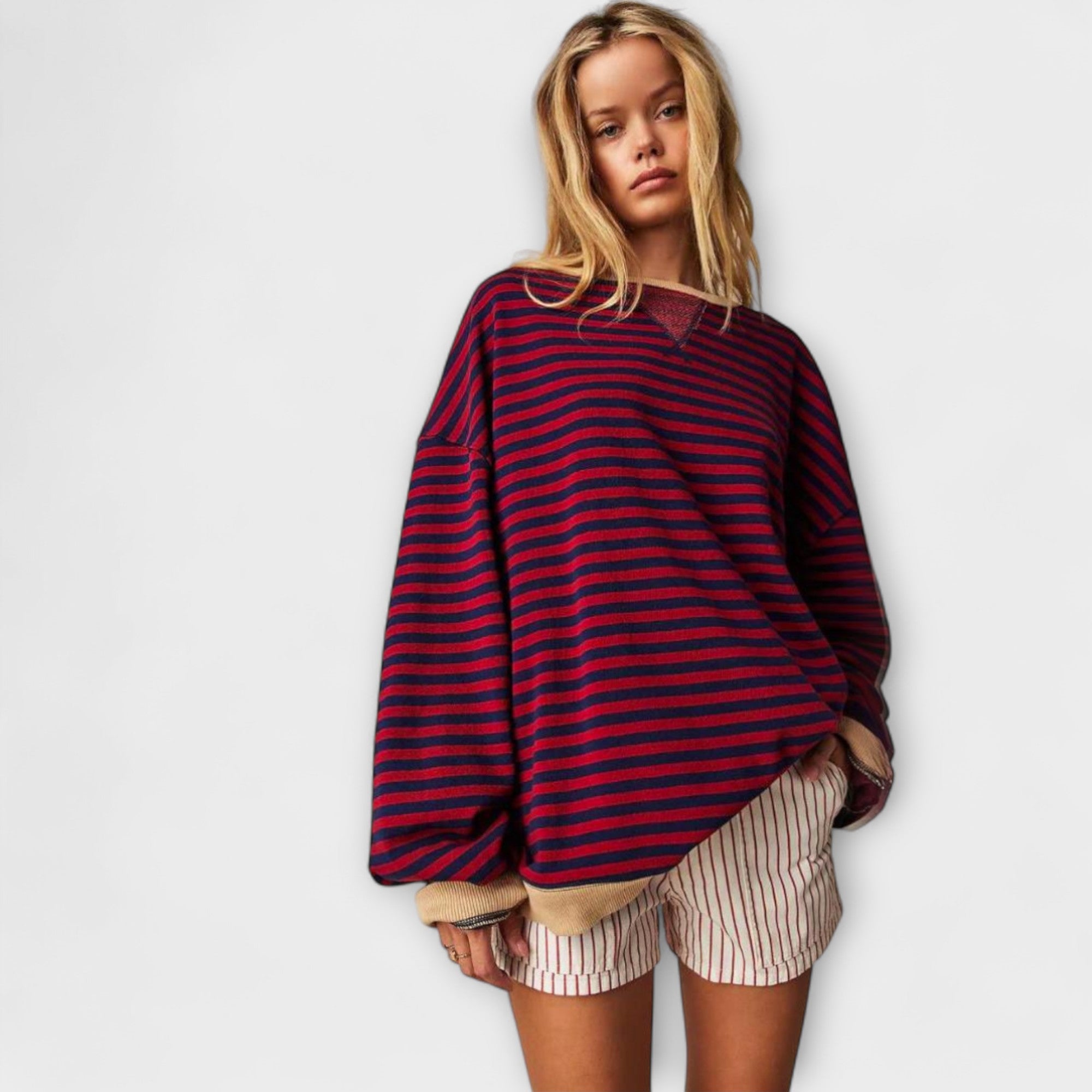 Ariselle – Komfortabel Oversized Striktrøje