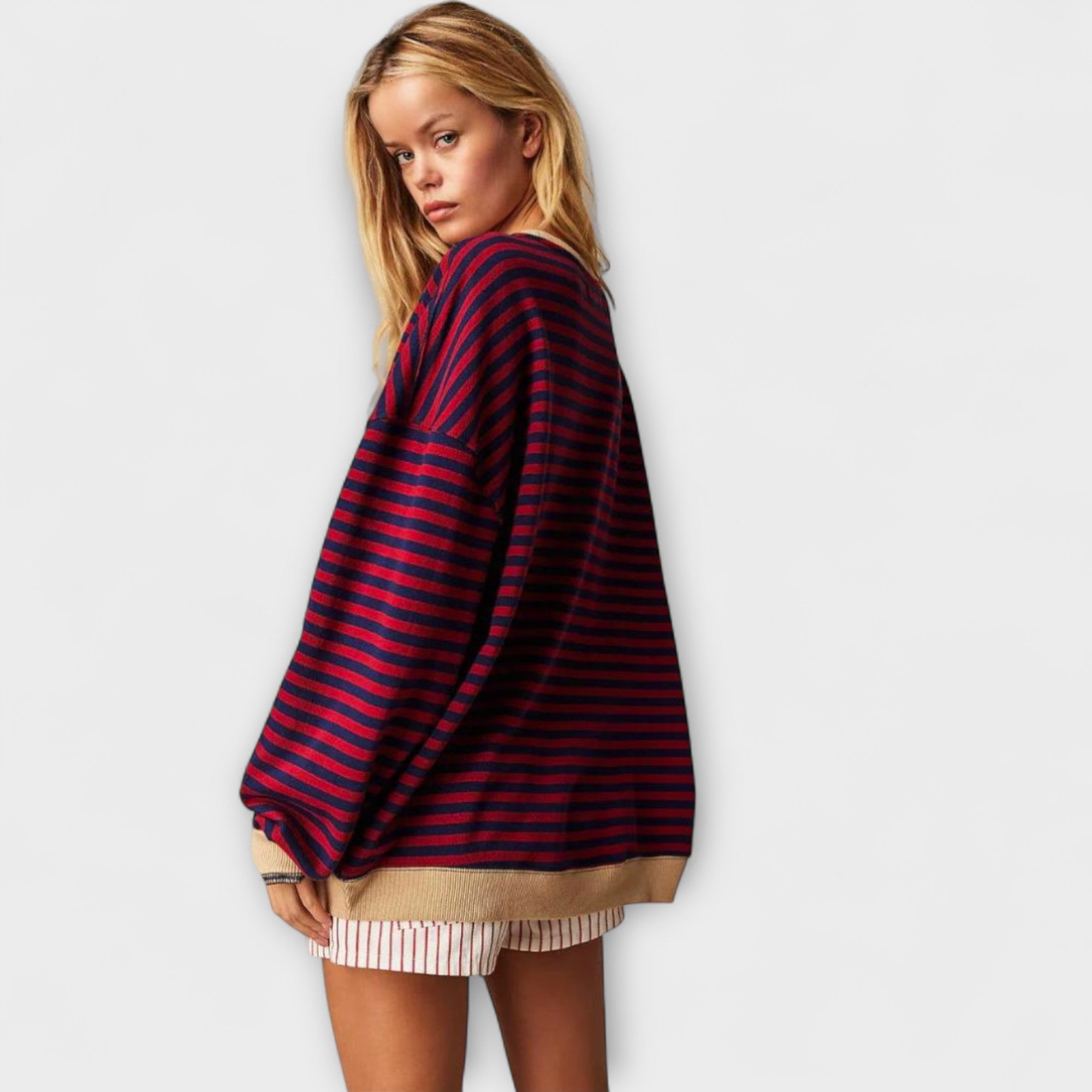 Ariselle – Komfortabel Oversized Striktrøje