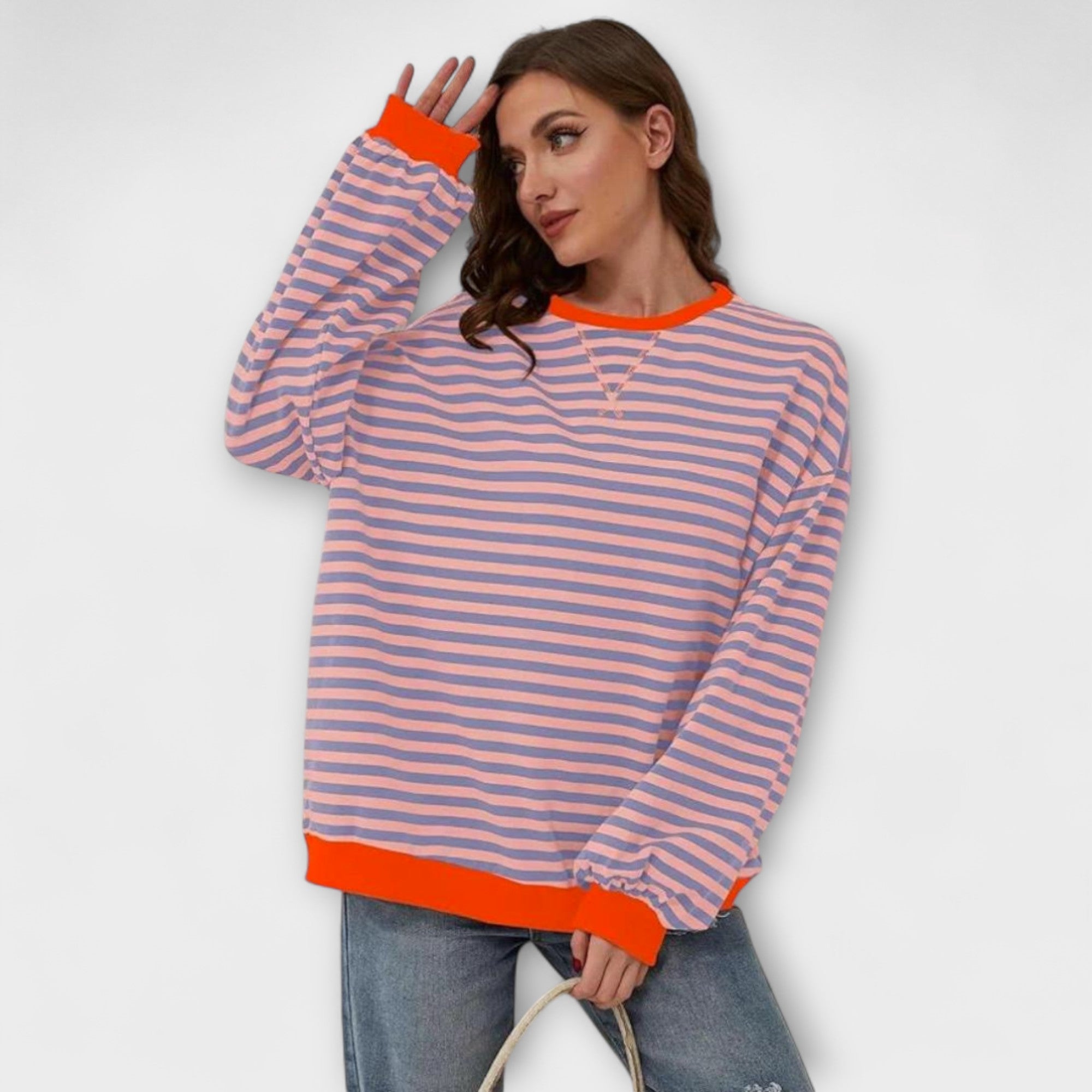 Ariselle – Komfortabel Oversized Striktrøje
