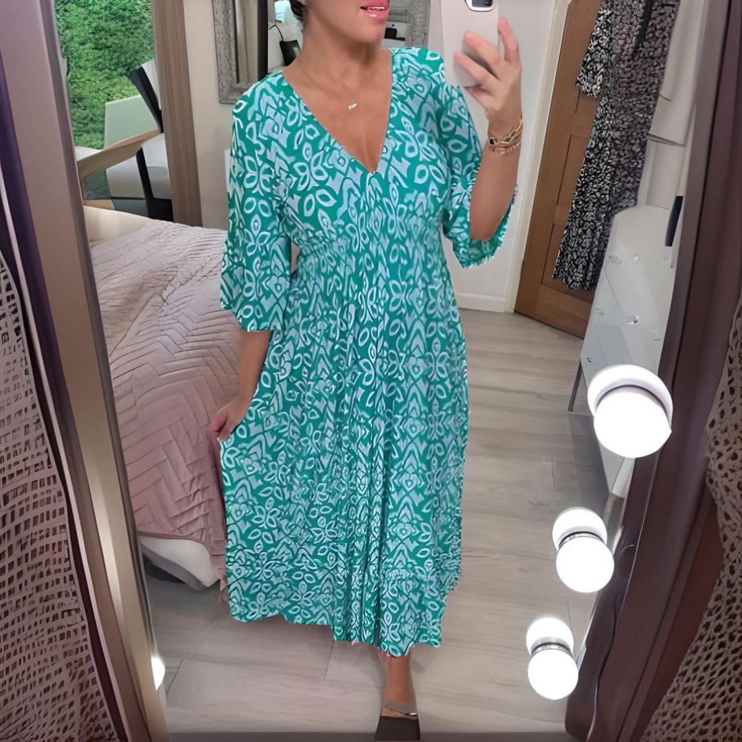 Isabella | Boho-stil kjole med mønster