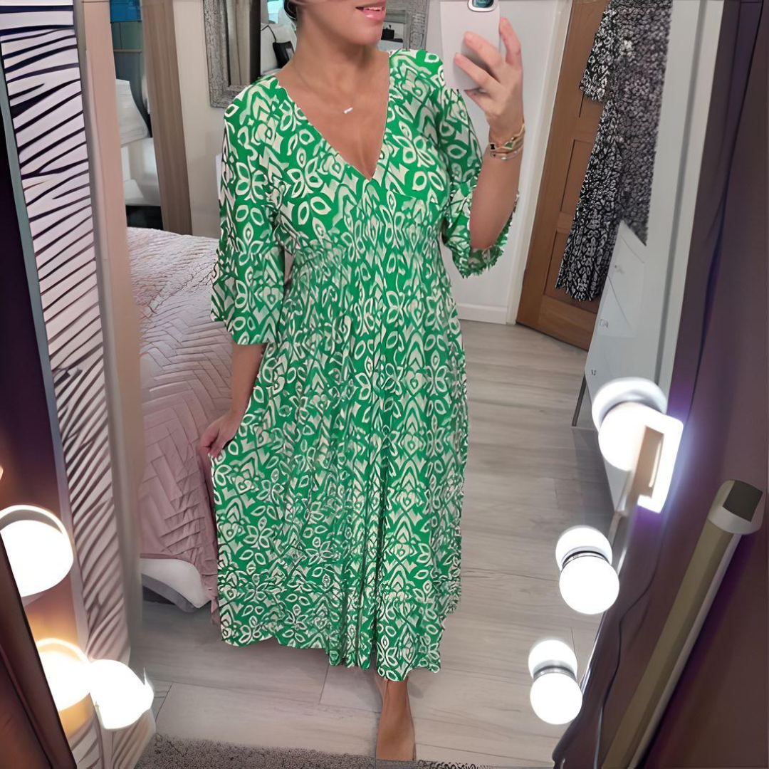 Isabella | Boho-stil kjole med mønster