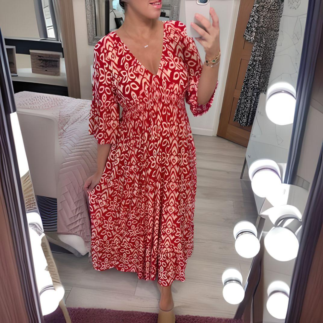 Isabella | Boho-stil kjole med mønster