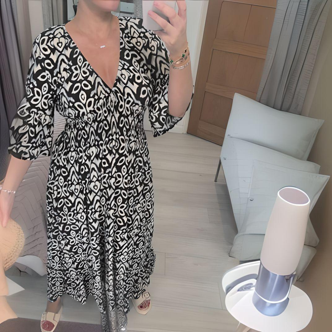 Isabella | Boho-stil kjole med mønster