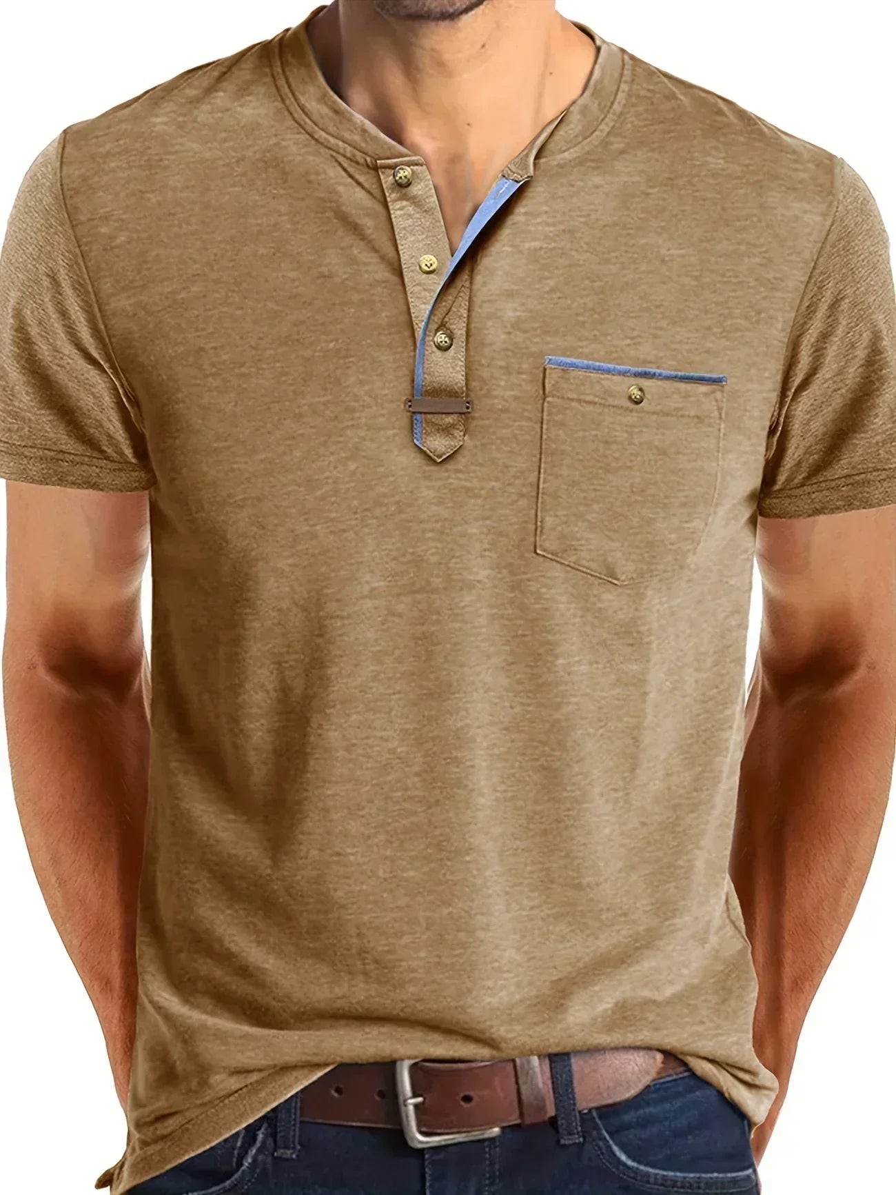 Savrani™ | Elegant t-shirt med rund hals og lomme