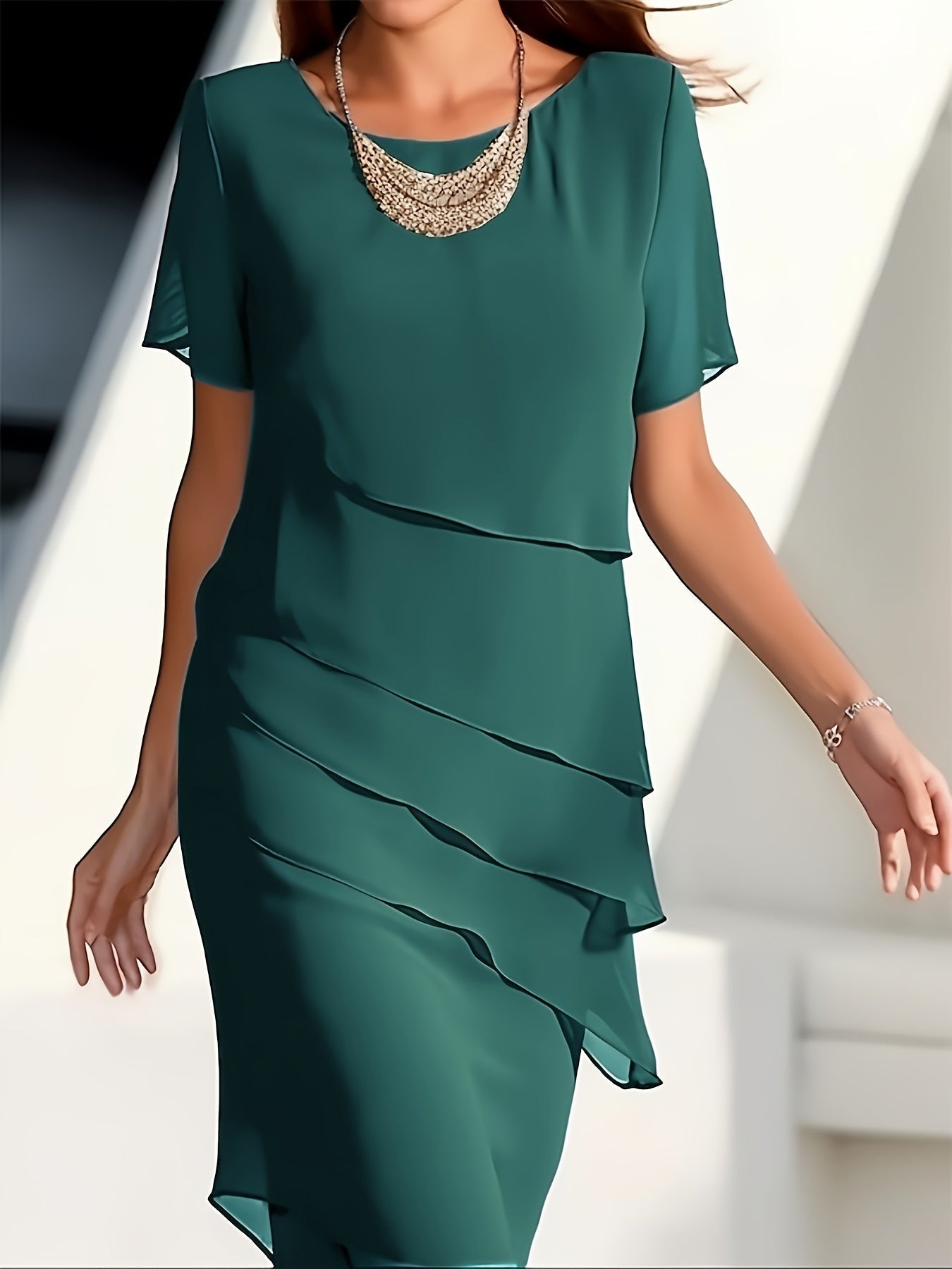 Celina | Elegant Chiffon Kjole